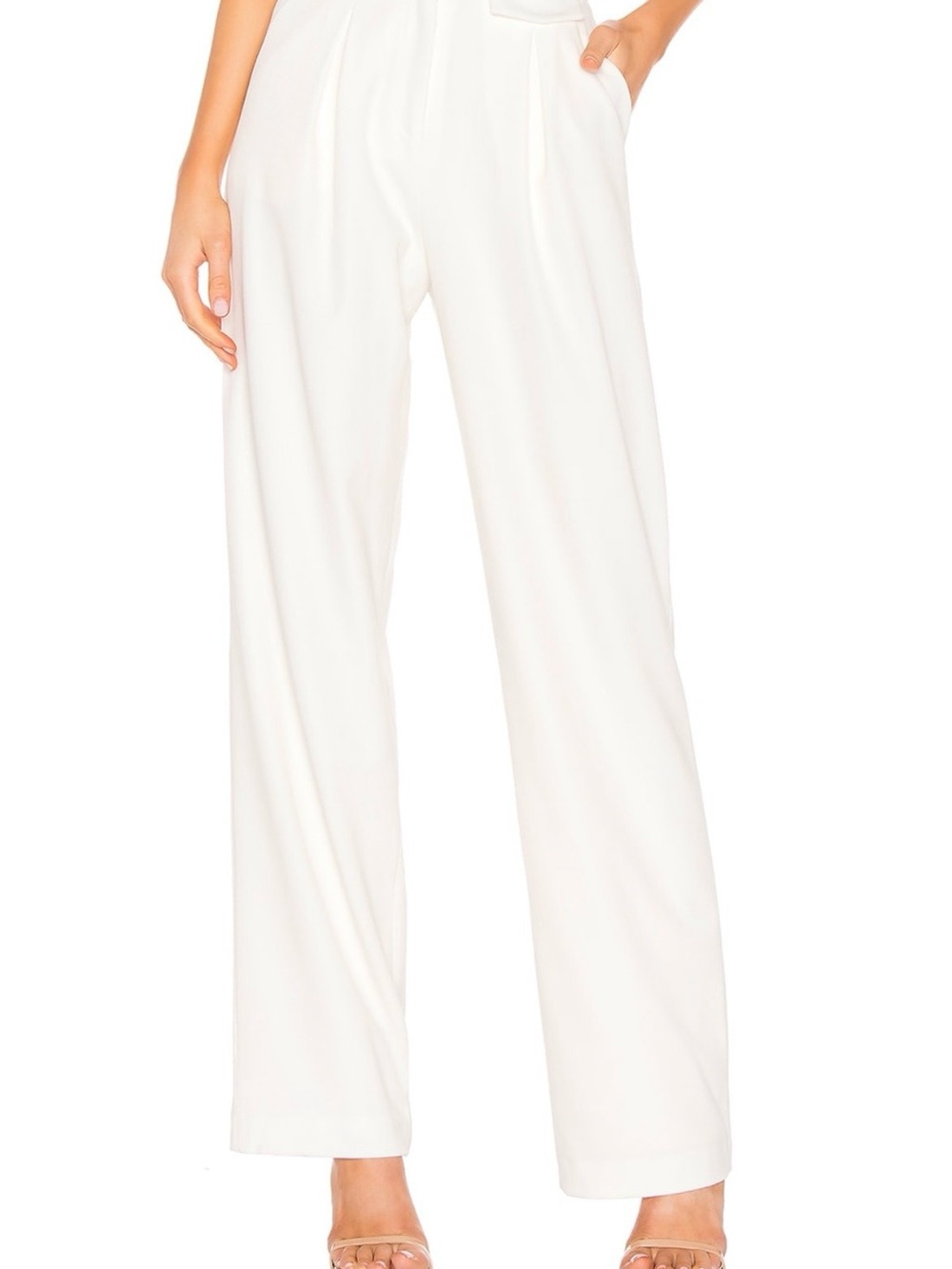 LPA Carlotta Wide-Leg Pants in White NWT